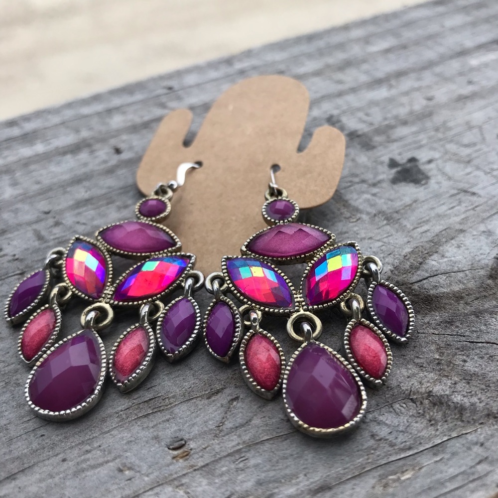 Thrifted Vintage faux jewel earrings